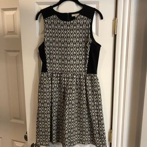 Black and white jumper dress